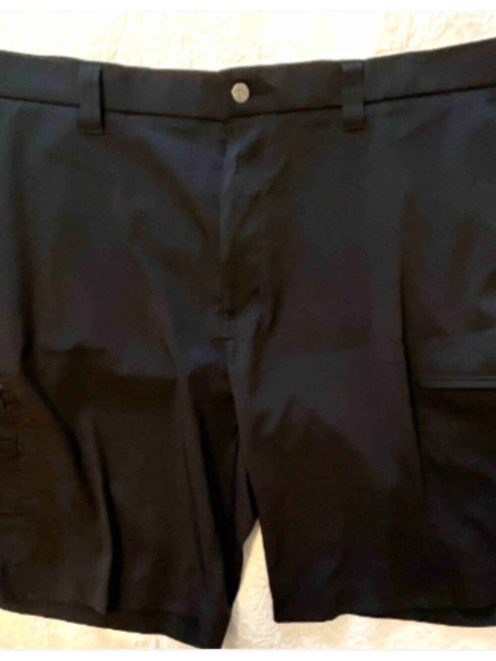 Men's Callaway Golf Black Shorts Flat Front Button Closure Cargo Pockets